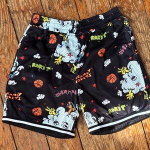 Rokit Black Graphic Athletic Shorts for Women